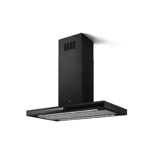 Island Cooker Hood Elica ADÉLE IS @ BLMAT/A/90x60 – 770 m³/h, Black, Touch control, LED