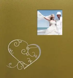 Photo album FANDY KD-46200W Love 2 — pocket-style sewn album with clear sleeves (MPN 490516)
