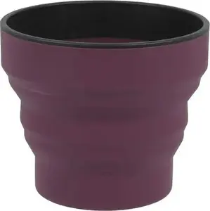 Collapsible Silicone Travel Mug LIFEVENTURE Ellipse Flexi-Mug — Purple, Reusable Drinking Cup