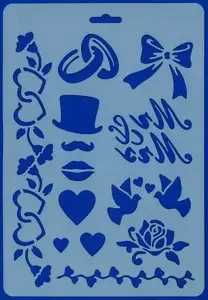 Stencil FANDY Szablon Silhouette wesele – decorative silhouette template by FANDY (MPN 509641)