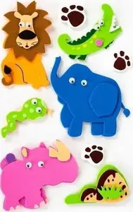FANDY 3D Foam Stickers 2–6 cm Pack of 9, Decorative Foam Stickers for Crafts and Scrapbooking