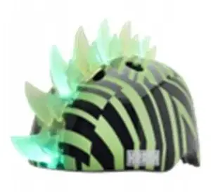 C-PREME bērnu ķivere KRASH DAZZLE GREEN LED, juniors izm. M (8+, 54–58 cm)