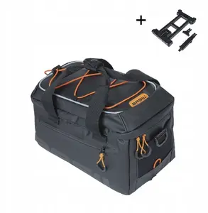Rear Rack Trunk Bag Basil Miles Tarpaulin TrunkBag MIK 7L — Basil, 7L, MIK System, 100% waterproof, black/orange
