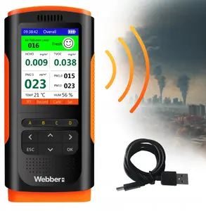 Air Quality Monitor Webber UP900 7-in-1 — PM2.5, PM10, HCHO, TVOC, USB