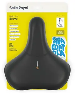Saddle SELLE ROYAL BRAVE STRENGTEX RELAXED 90 — gel padding, elastomers, unisex