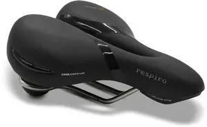 Saddle SELLE ROYAL Respiro Soft Relaxed Stracciatella — gel, elastomers, cooling channel, unisex