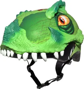 Bērnu ķivere C-PREME T-REX AWESOME juniors S (50–54 cm) zaļa, bērniem 5+