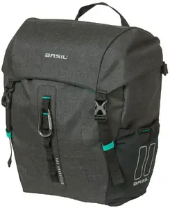 Pannier bag Basil Discovery 365D Single Pannier M 9L with MIK Hooks System, black melee