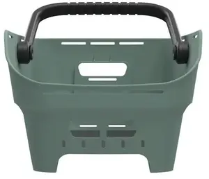 Rear bicycle basket Basil CENTO NEO, 21L MultiSystem NX, silvergreen