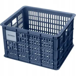 Корзина Basil Bicycle Crate M передняя/задняя, 29.5 л, переработанный синтетический материал, bluestone