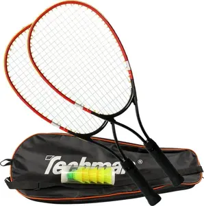 Speedminton komplekts Techman TS200 – lauka raketes un lidojošo volānu komplekts atpūtai