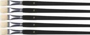 Flat Paint Brush No. 16 set of 12, FANDY — synthetic bristles, flat brush for painting and varnishing