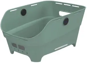Rear bicycle basket Basil CENTO NEO 21L with WSL System, silvergreen