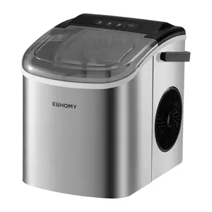 Ice cube maker Euhomy IM001, 1.2 l reservoir, 12 kg/day, silver