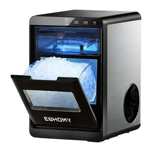 Ice cube maker Euhomy IM017 — 20 kg/day, black, countertop automatic ice machine