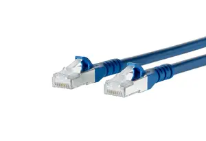 MetzConnect Cat6a S/FTP Networking Cable, 0.5 m, Blue
