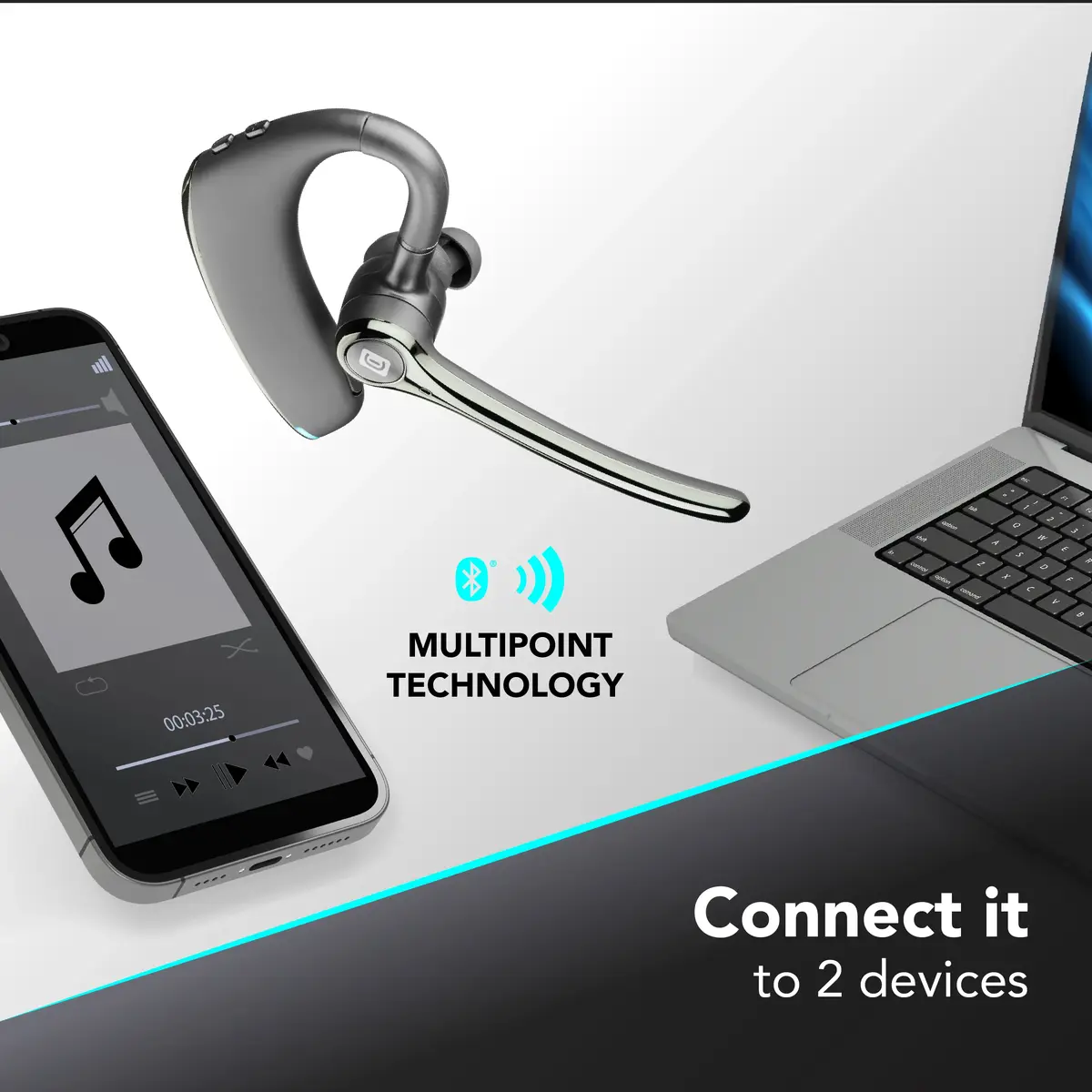 Cellularline FLUENT mono Bluetooth austiņas Photo 11