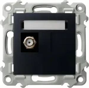 Antenna Outlet Socket Ospel Szafir GPA-1ZF/m/33 single F-type black metallic