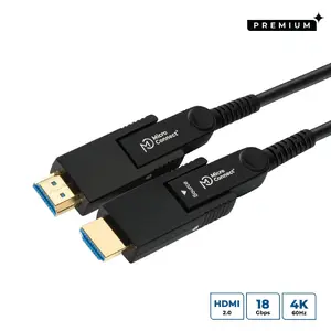 HDMI cable MicroConnect MC-HDMIDD-10V2.0DOP 10 m, HDMI Type A to A, HDMI 2.0, 18 Gbit/s, 4096×2160, ARC, gold-plated