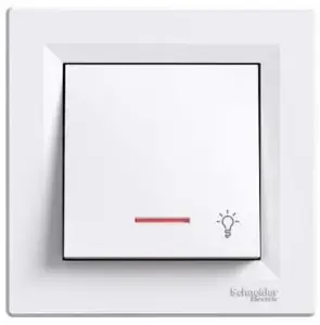 Schneider Electric illuminated push button switch white EPH1800121, single rocker, LED backlight