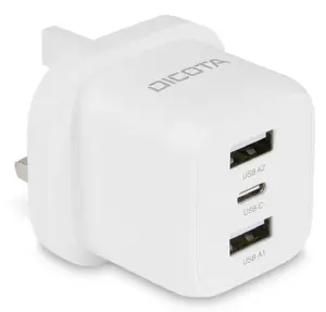 Универсальное зарядное устройство DICOTA D32070 USB-C для ноутбука и смартфона, белое
