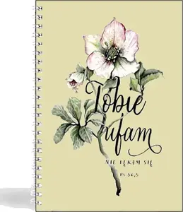 Notepad TEKA Mój dziennik - Kwiat spiral-bound daily journal, ruled pages, Polish edition