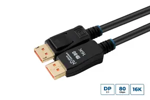 DisplayPort 2.1 kabelis MicroConnect MC-DP-MMG-200V2.1 80 Gbps, 16K saderīgs
