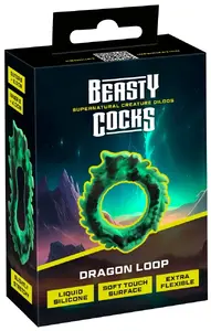 Cock ring Beasty Cocks Dragon Loop, liquid silicone, outer Ø 8 cm, inner Ø 4 cm