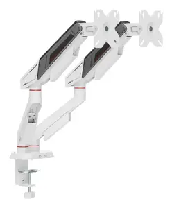 White Shark KHUFU-II Dual Monitor Desk Mount for Screens up to 35 inches, 24 kg Capacity, VESA 100x100