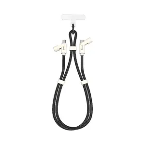 USB Type-C to Type-C Cable SBOX LANYARD BLACK 1.5m, Black, Charging & Data