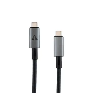 SBOX TYPE-C 240W 80Gbps USB Type-C — Type-C M/M 1,2 m, atbalsts 16K/60Hz