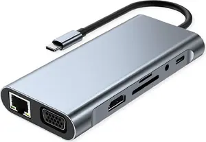 Док-станция VALUE 11-в-1 USB-C 4K30 с HDMI, VGA, Gigabit Ethernet, 3×USB-A, USB-C и USB-C PD (12.99.1143)