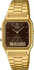 Rokaspulkstenis CASIO AQ-230GA-5AMQYES - digitāli-analogais kvarca, nerūsējošā tērauda siksniņa, modinātājs, kalendārs