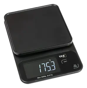 Электронные кухонные весы TFA Dostmann 50.2009.01, предел взвешивания 5 кг, точность 1 г, черные