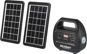 Power bank Voltcraft VC-14297675 15000 mAh with 3 W solar panel, portable rechargeable battery