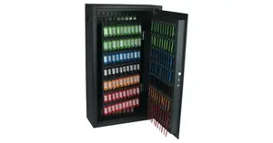 Atslēgu skapis PAVO 8010905 — metāla atslēgu organizators 300 atslēgām, pelēks, ar 2 atslēgām un kodu