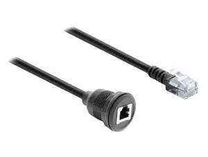 Кабель DeLOCK 91086 RJ12 штекер - RJ12 гнездо для монтажа 0.5 м черный