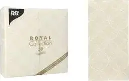 Салфетки бумажные Papstar ROYAL Collection Circle Flowers, tissue, 4-слойные, 1/8 сгиб, 400 x 400 мм
