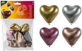 Papstar Glossy Heart balloon, heart-shaped foil balloon, diameter 280 mm, colored assorted, helium-fillable – 1 pc