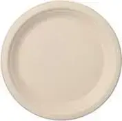 Plate Papstar pure round 230 mm – sugarcane, compostable, microwave-safe (Papstar 89866)