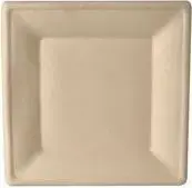 Paper plate Papstar pure rectangular 155 x 155 mm — sugarcane, compostable, microwave-safe (single piece)