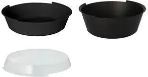 Многоразовая круглая чаша Papstar Circulware 1 200 мл, черная — полипропилен с 30% минеральных наполнителей