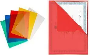 Document sleeve pavo 8020645, DIN A4 PP 0.12 mm textured, colored, top and right open with handle cut-out