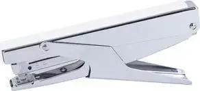 Stapler plier pavo 8052257 – metal hand stapler, binds up to 16 sheets, silver/white, for open and closed stapling