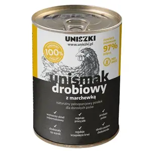 Консервы для собак UNISZKI Unismak Drobiowy 400г — паштет с птицей