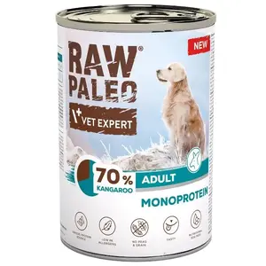 Mitrais suņu barības VETEXPERT Raw Paleo Kangaroo — 400 g, vienproteīna recepte ar ķenguru