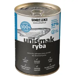 UNISZKI Консервы для собак UNISMAK Ryba 400 г - Рыбный рецепт, влажный корм