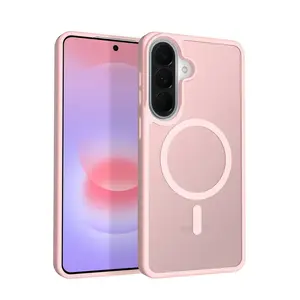 Crong Hybrid Matte Magnetic MagSafe Case for Samsung Galaxy A37 and A36, Pink
