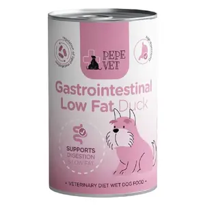 PAKA ZWIERZAKA Pepe Vet Gastrointestinal низкожирный корм для собак с уткой, 400 г