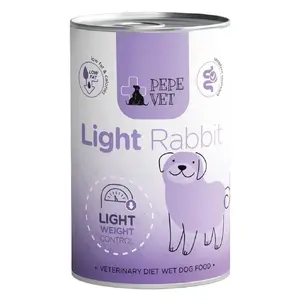 PAKA ZWIERZAKA wet dog food Pepe Vet Light Rabbit — 400 g, rabbit recipe, light formula